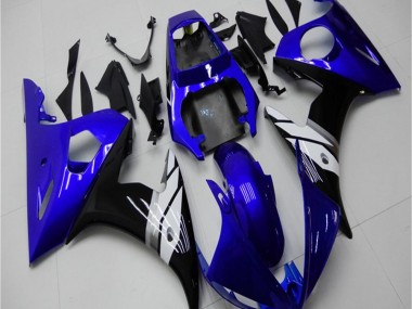 Cheap 2003-2005 Blue White Black Yamaha YZF R6 Motorcycle Fairings Kit