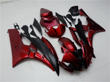 Cheap 2006-2007 Red Black Yamaha YZF R6 Bike Fairings