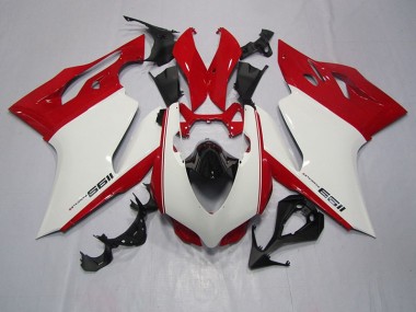 Cheap 2011-2014 White Red Ducati 1199 Bike Fairings