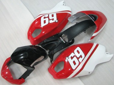 Cheap 2008-2012 Black Red White 69 Ducati Monster 696 Moto Fairings
