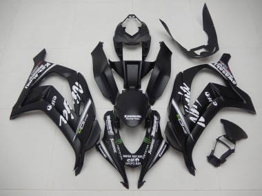 Cheap 2016-2019 Black Reacing Team Ninja Kawasaki ZX10R Motorcycle Fairing Kits