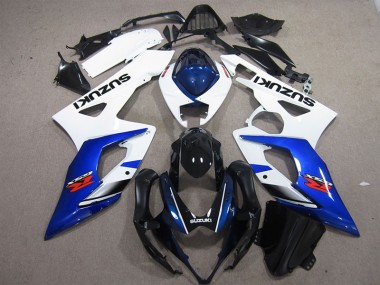 Cheap 2005-2006 White Blue Suzuki GSXR1000 Motorcylce Fairings